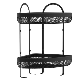 Double corner shower basket